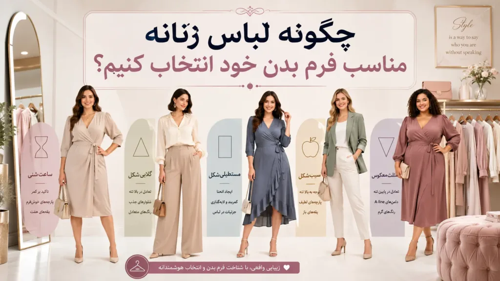 چگونه لباس زنانه مناسب فرم بدن خود انتخاب کنیم؟